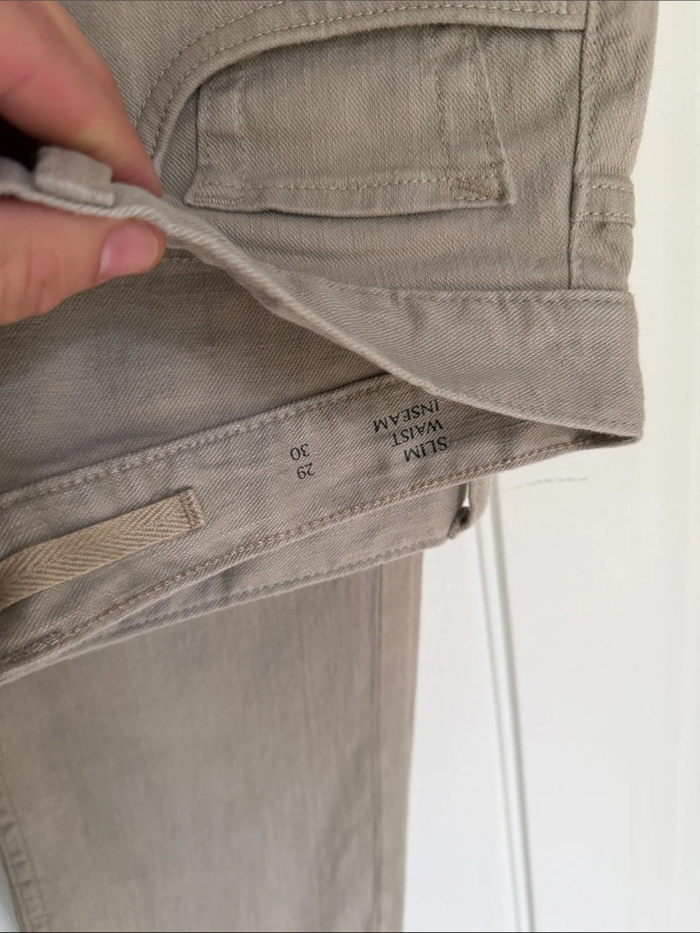 The Traveler Men's Khaki Linen Slim Fit Pants Banana Republic